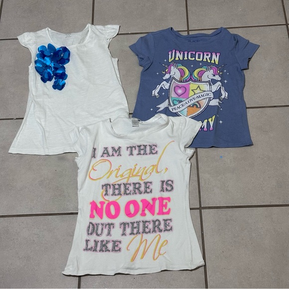 Girls Children’s Place 3 T-Shirts‎ Casual Size M(7/8). - Picture 1 of 7
